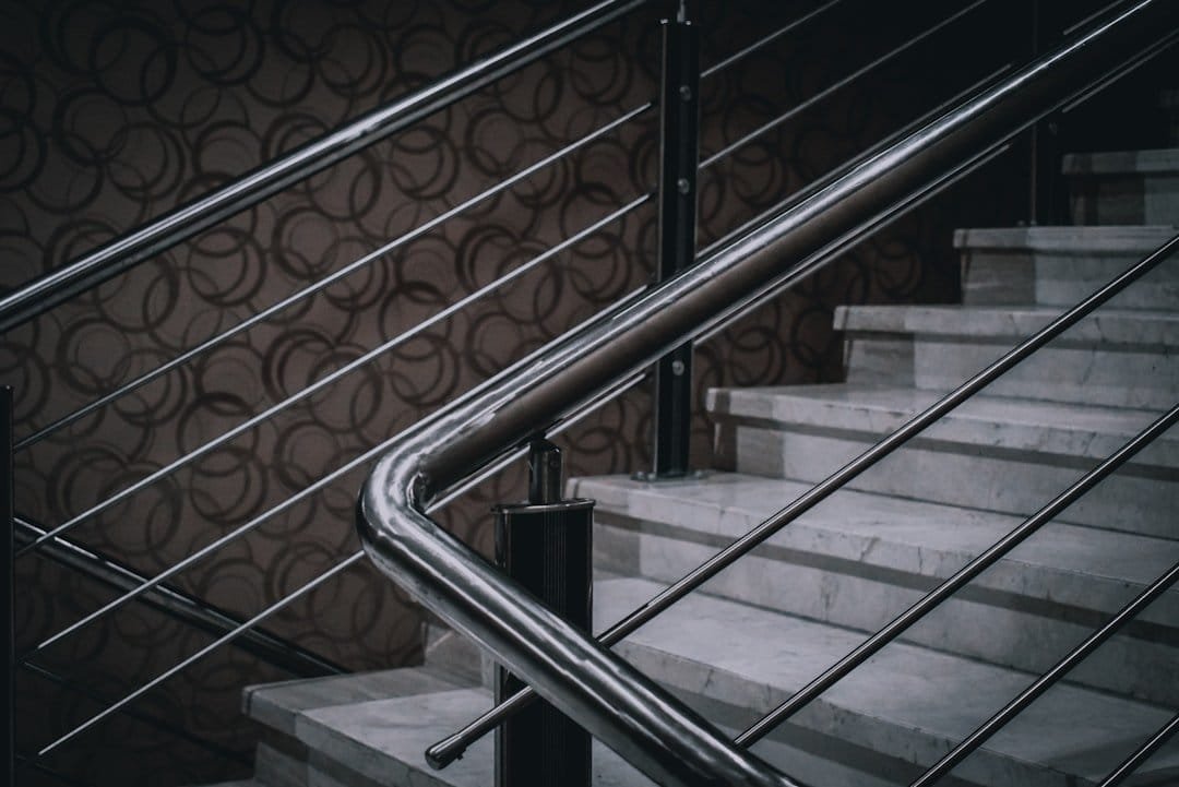 Stainless steel handrail installation for Hyderabad commercial stairs