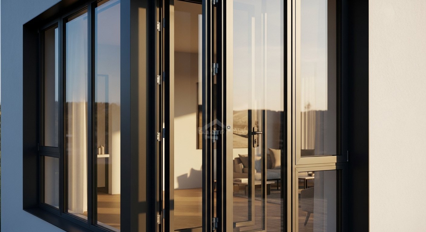 Aluminium casement window system India — institutional facade large-scale
