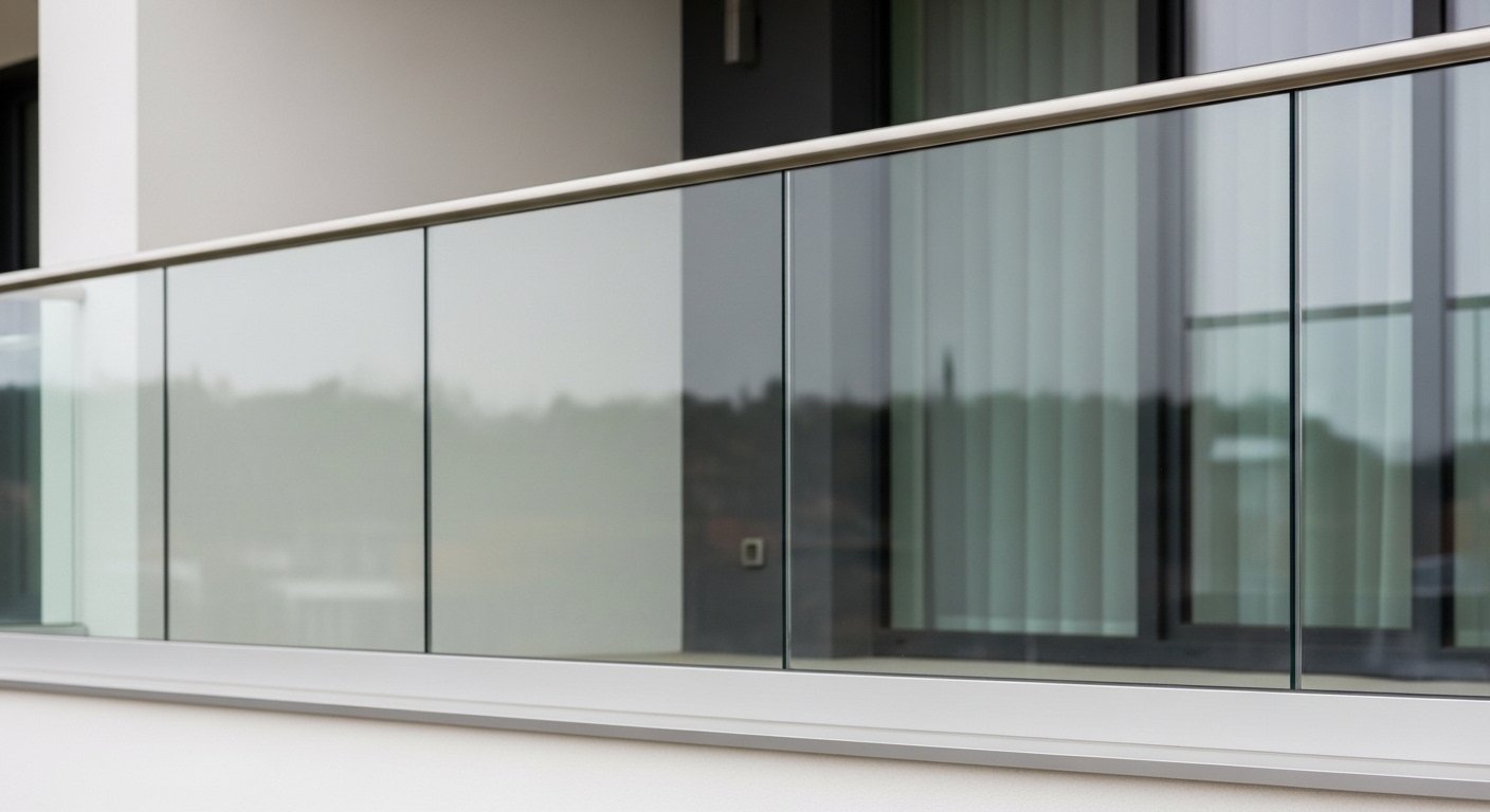 Aluminium glass railing system for commercial projects