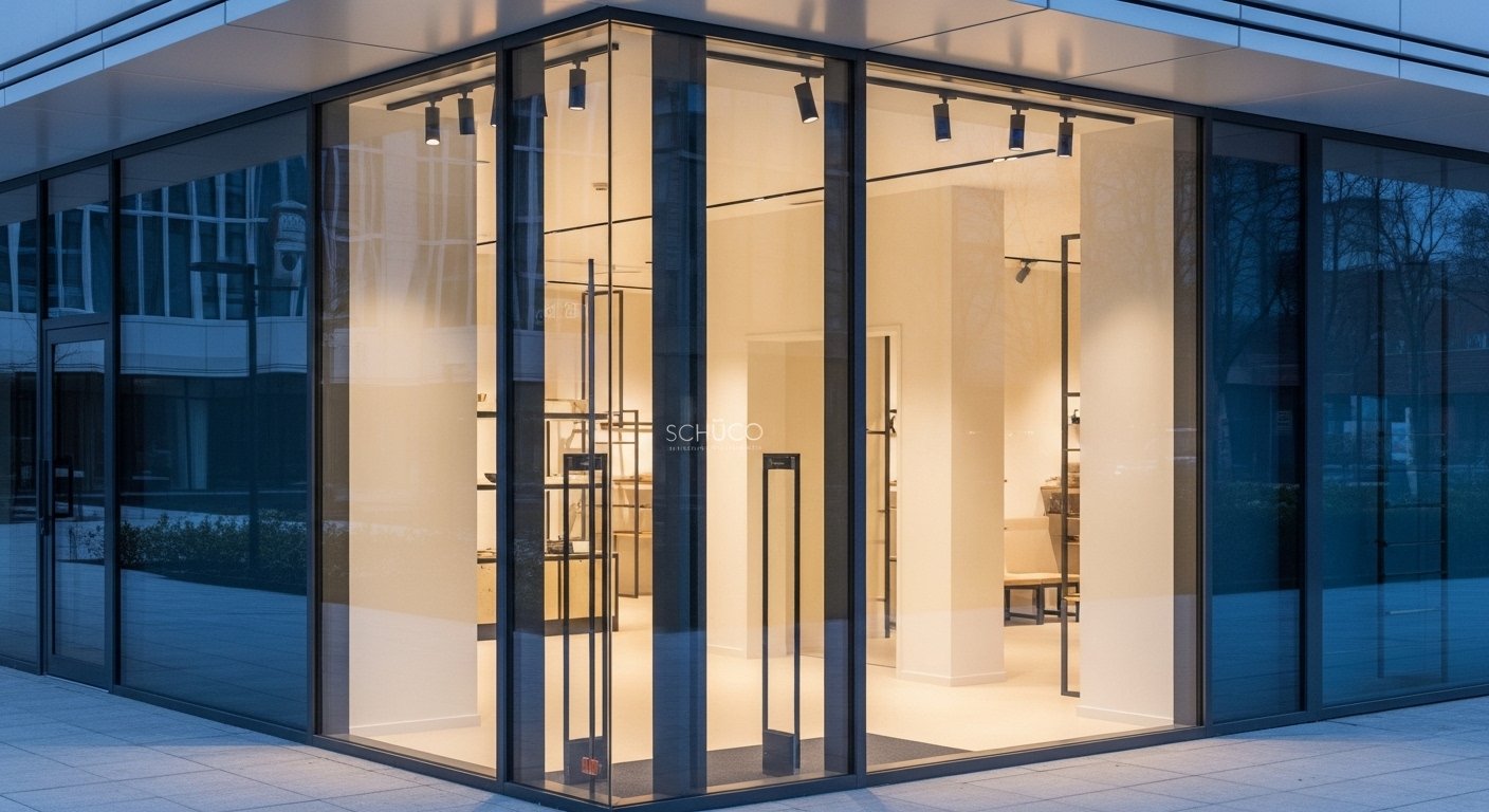 Aluminium shop front system India — mall institutional project supply