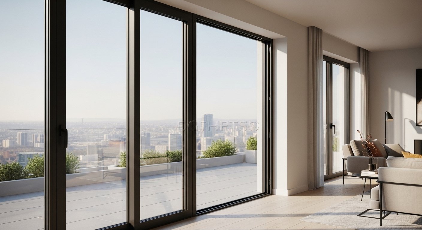 Aluminium sliding windows India — commercial building large-scale installation